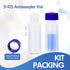 2ML Polypropylene Vials, 9mm Short Thread Vial with Micro Volume 700µL, Blue Screw Cap with Hole, WhitePTFE&Red Silicone Septa, for Ion Chromatogr...