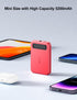 EMNT Mini Magnetic Portable Charger for iPhone with Built in Cable, 5200mAh Ultra-Compact Power Bank Small Battery Pack Compatible with iPhone 14/...