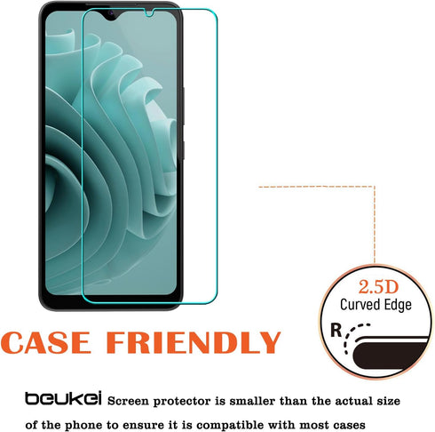 beukei (3 Pack) Compatible for NUU A23 Plus Screen Protector Tempered Glass, Touch Sensitive,Case Friendly, 9H Hardness...