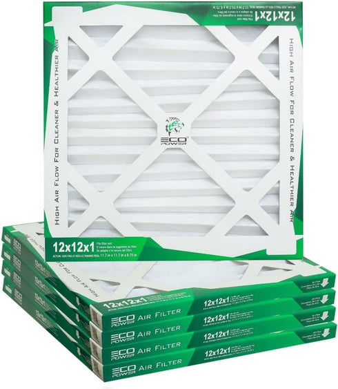 1Pcs ECO POWER 12x12x1 Air Filter MERV 11, Pleated HVAC AC Furnace Air Filters Replacement (Actual Size: 11.6 x 11.6 x 0.75 Inches), SB4437 (1)...