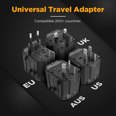 Outlet Universal Travel Adapter, Rivnn Transparent European Travel Plug Adapter, European Plug Adapter, Universal Travel Plug Adapter, Internation...