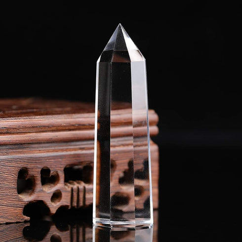 Healing Crystal Wands 2" Clear Quartz Crystal Obelisk | Polished 6 Faceted Reiki Chakra Meditation Therapy...