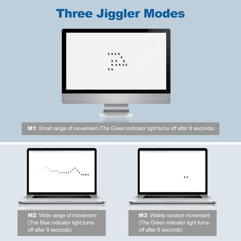 aMZCaSE Mouse Jiggler Undetectable,USB Mouse Mover Jiggler with Switch Button,Automatic Mouse Shaker with 3 Jiggle Modes,Driver-Free, Plug & Play,...