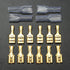 200 pcs Electrical Insulating Sleeve Wire Wrap Connector Gold Female Spade Crimp Terminal 22 to 16 AWG 4.8mm...