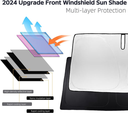 for Charger 2024 Windshield Cover Sunshade Foldable Shield for Dodge Charger 2023, for Dodge Challenger 2006-2022 Front Window Sun Shades UV Prote...