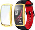 Compatible with Samsung Gear Fit2 Pro/Fit 2 Screen Protector Case Plated Ultra-ThinTPU 360° Whole Body Screen Protector Full Bumper Cover Shell (G...