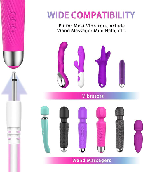2PACK Charger Cable Compatible with Shibari Mini Halo Vibrator Replacement Charging Cable Accessory for Shibari Mini Halo Vibrator, White-2.2Ft......