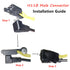 Alla Lighting Upgraded PGJY19-2 Base H8B H9B H11B Socket Female Adapter Wiring Harness Wire for H11 Bulb to H11B (2pcs/pk) 6000K~6500K Xenon White...