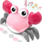 Pbooo Crawling Crab Baby Toy - an Interactive Walking, Dancing Crab Musical Toy for Babies - Ideal for Tummy Time, Neck Muscle Development, and Cr...