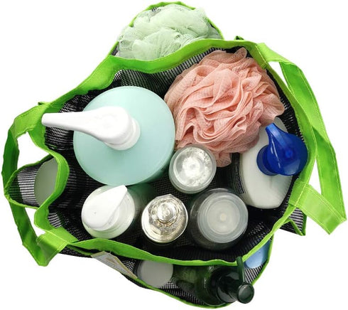 SPINFOX 2 Pack Mesh Shower Caddy, Quick Dry Shower Tote Bag Hanging Toiletry with 2 Handles for Shampoo, Conditioner, Soap and Other Bathroom Acce...