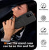 Case for Oneplus 8T 5G Phone Case with Tempered Glass Screen Protector, Folding Kickstand/Stand Wallet Case Card Holder/ Slots Silicone TPU Shockp...