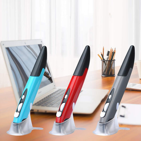 lychee Wireless Optical Pocket Pen Mouse, 2.4GHZ USB Wireless Optical Pen Mouse 800/1200/1600 DPI Adjustable Handwriting Mini Air Mouse Mice for P...