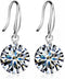925 Sterling Silver Earings Dangle Shiny Cubic Zirconia Studs Hypoallergenic for Women | Earrings for Women Trendy | Dangling Earrings for Women |...