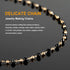 KYUNHOO 16.4 Feet Black Beaded Chain for Jewelry Making Gold Plated Brass Rosary Chain on Spool with Lobster Claps and Jump Rings for Women Neckla...