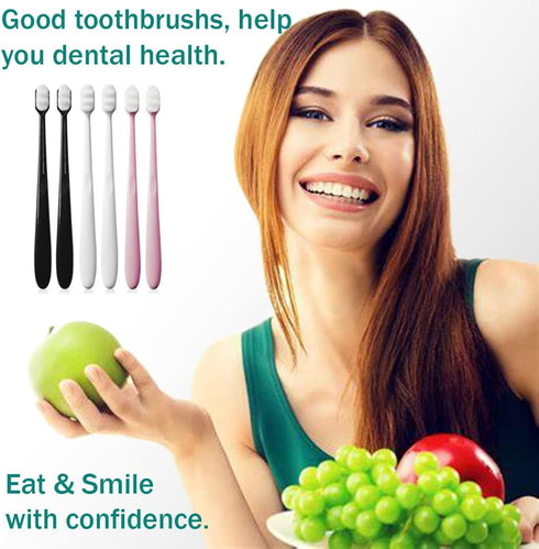 GoldDawn Extra Soft Toothbrush for Sensitive Teeth and Gums? Micro Fur Manual Toothbrush with 20000 Ultra Soft Bristle, Excellent Cleaning Effect?...