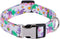 Rhea Rose Cute Floral Dog Collars with Rose Sunflower Daisy Patterns for Girl boy Dogs Purpler Sunflowers L...