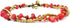 Handmade Red Carnelian Stone Elephant Charm Brass Beads Anklets Bracelet 10 Inches...