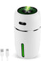 Mini USB Car Humidifier, 200ml Ultrasonic Cool Mist Humidifier with 7 Colors Light Changing, Adjustable Mist Mode,Auto Shut-Off, Super Quiet Opera...