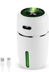 Mini USB Car Humidifier, 200ml Ultrasonic Cool Mist Humidifier with 7 Colors Light Changing, Adjustable Mist Mode,Auto Shut-Off, Super Quiet Opera...