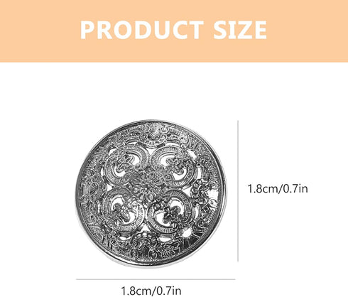 SUPVOX 30pcs Metal Buttons for Coat Jacket Round Flat Button Replacement Hollow Buckle DIY Sewing Clothes Sweater (Silver,18MM)...