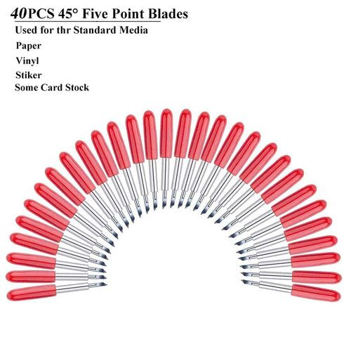 EVISWIY 50PCS Blades for Cricut Explore Air 2/Air 3/3/Make 3/Maker 40PCS 45° Premium Fine Point Blade & 5PCS 60° Deep Cut & 5PCS 30° Shallow Cut V...