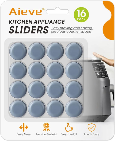 Aieve Appliance Slider, 16Pcs Appliance Sliders for Kitchen Appliances, Small Appliance Slider for Most Countertop...