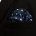 SHLAX&WING Floral Blue Mens Pocket Square Silk Handkerchief Handmade...