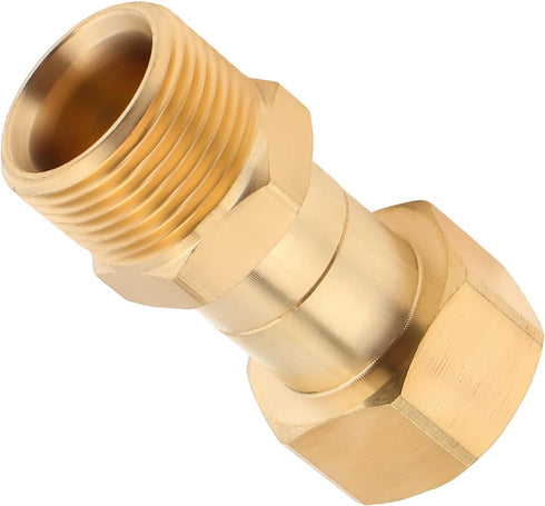 Pressure Washer Swivel Fitting, M22 14mm Pressure Washer Gun Swivel Brass Pipe Fitting for Cleaning Machine, 4500 PSI...