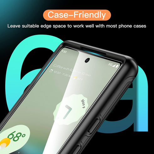 JETech Screen Protector for Google Pixel 6a 6.1-Inch, Fingerprint Compatible, Tempered Glass Film, HD Clear, 3-Pack...