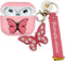 YQG Compatible with Airpods 3rd Gen 2021 Case Cover, Cute 3D Butterfly Fashion Cartoon Liquid Silicone Kids Teens Cases with Fun Cool Keychain for...