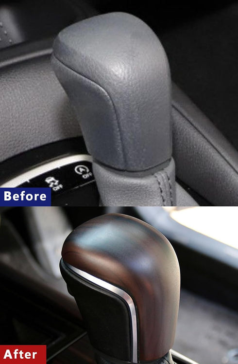 ERIDANUS Auto Accessories Fit for Toyota Camry 2023 2022 2021 2020 2019 2018nterior Gear Lever Shift Knob Frame Trim (Peach Wood Style) ABS 1 PCS...
