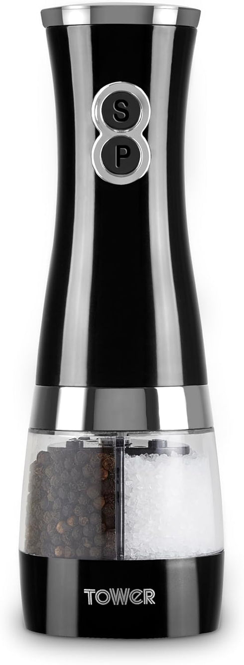 Tower Duo Electric Salt/Pepper Mill, Black...