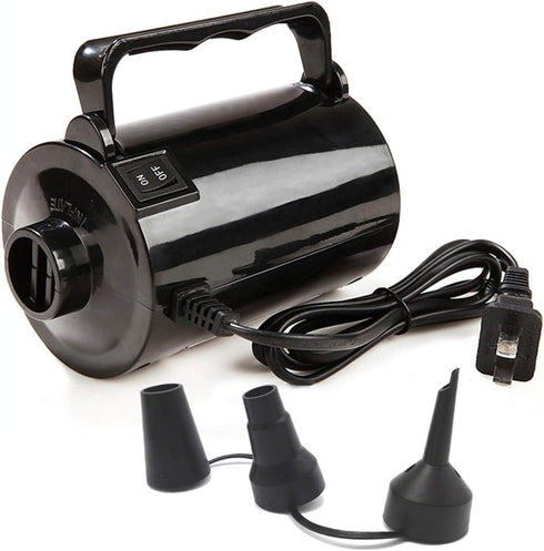 Electric Air Pump for Inflatable Pool Toys - High Power Quick-Fill Air Mattress Inflator Deflator Pump for Pool Float Raft Airbed with 3 Nozzles, ...