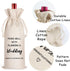 LANBAIHE Wedding Wine Bag, Wedding Couples, Bride and Groom Wine Gift,Linen Wine Gift Bag,Reusable Wine Bag...