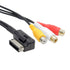 cablecc AMI MMI to 3 RCA Audio Video Cable Female DVD Video and Audio Input Cable for Audi A1 A7 A8 VW Car...