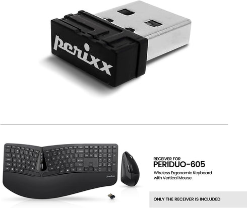 Perixx PERIDUO-605 Receiver - The USB Dongle Receiver - Works only with PERIDUO-605, not Other Models or Brands' Product...