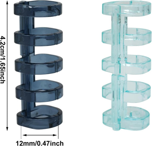 yueton 7Pcs Loose-Leaf Binding Strip with Book Ring 5-Hole Segmented Plastic Binder Detachable Loose Leaf Ring for Notebook Diary Ledger Loose-Lea...