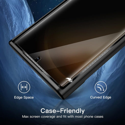 JETech Privacy Screen Protector for Samsung Galaxy S23 Ultra 5G 6.8-Inch with Camera Lens Protector, Anti-Spy Flexible TPU Film, Fingerprint Unloc...