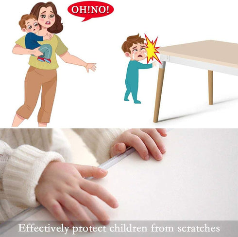 Edge Protector 100% Silicone, Baby Proofing Corners Clear Guards, Pre-Tape Adhesive Soft for Kids Safety, Child Table Cabinets Furniture Bumper (4...