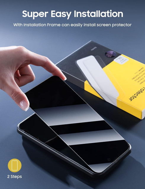 BENKS 2 Pack Privacy Screen Protector for iPhone 14 Pro Anti-Spy Tempered Glass Film Full Coverage 9H Hardness Case Friendly Easy Installation Bub...