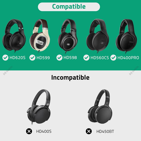 Geekria Audio Headphone Cable Compatible with Sennheiser HD 620S/599/599SE/598/598SE/560S/400PRO/579/569/550/505 Replacement Headphones Cable, 3.5...