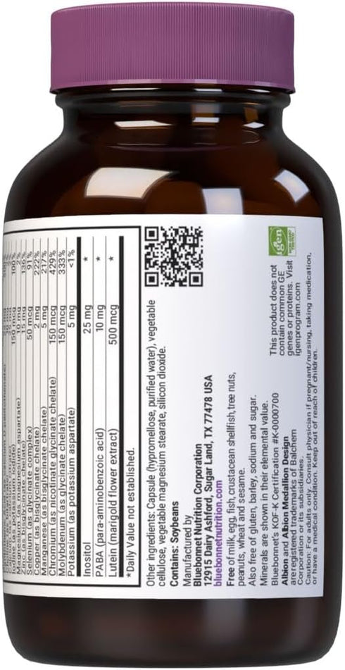 Bluebonnet Nutrition Multi ONE (Iron-Free), Daily Nutritional Support*, Kosher Certified, Gluten-Free, Dairy-Free, Vegetarian Friendly, 30 Vegetab...