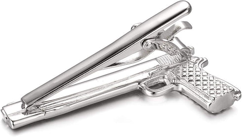 Yoursfs Novelty Firearms Tie Clips for Men Gun Rifle Pistol Tie Clip Bar Unique Gold Silver Tie Pins Cool Men's Fashion Jewelry...