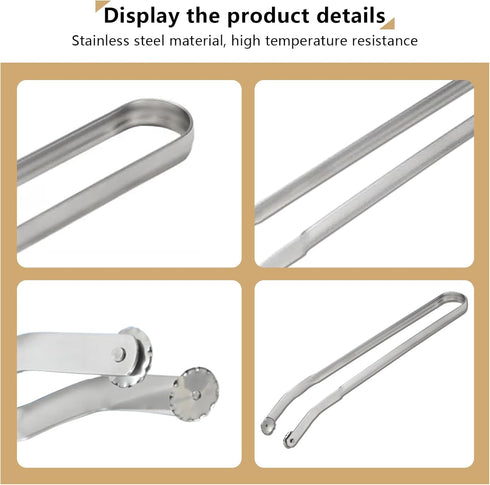 BBQ Sausage Cooking Rotating Tongs, Tongs for Grilling, Tongs for Cooking, Flip Bacon Steak Meat Sausage Vegetables BBQ Tongs, Cooking Tongs Stain...