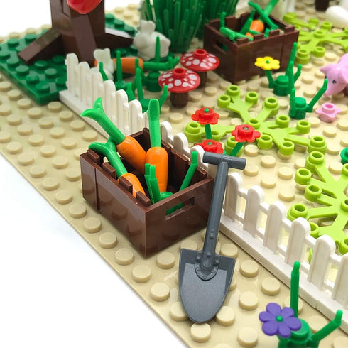 Farm Animals Building Blocks Toys Garden Park Trees and Flowers Classic Botanical Accessories Bricks for Boys Girls Kids Age 6+ Gifts?Include 1 Pc...