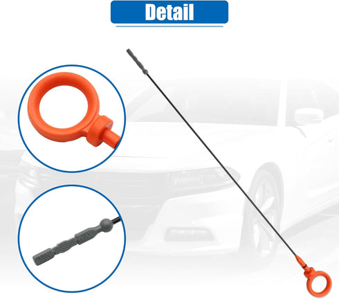 uxcell 1 Pcs Engine Oil Dipstick Engine Oil Fluid Level Dipstick for Audi A4 Base 3.2L V6 Gas 2006-2008 No.06E115611E...