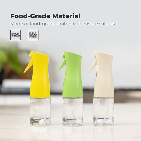 Zuutii Oil Sprayer for Cooking, 170ml Olive Oil Sprayer Mister, Olive Oil Spray Bottle for Salad, BBQ, Continuous Spray with Portion Control, Kitc...