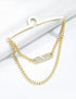 Men's Tie Clips Tie Chain with Charm Cravat Collar Pins Link Style Tie Chain with Gift Box...
