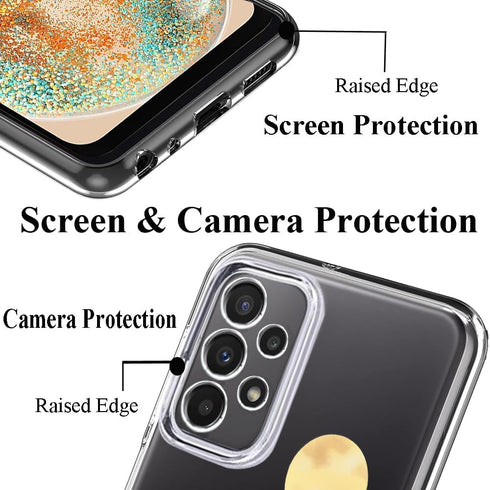 Unov Case Compatible with Samsung Galaxy A23 5G Clear with Design Soft TPU Shock Absorption Slim Embossed Pattern Protective Back Cover Case 6.5 i...