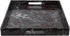 HDS Serving Tray Trading 18 x 13 Coffee Tray Faux Marble, Black...